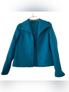 For Cynthia Women’s Small Teal Milano Knit Open Front Jacket